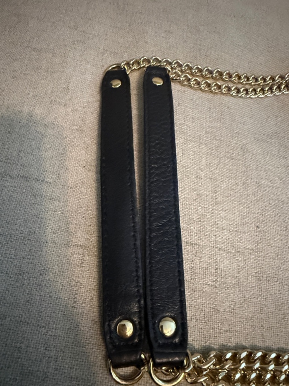 Michael Kors Black Leather Shoulder Bag with Gold Hardware - Picture 2 of 13